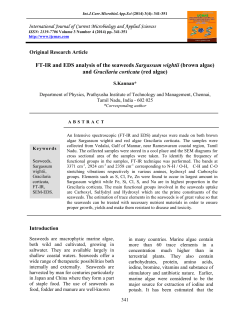 FT-IR and EDS analysis of the seaweeds Sargassum wightii (brown
