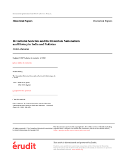 and History in India and Pakistan