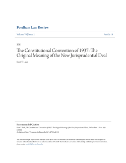 The Constitutional Convention of 1937