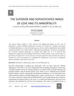 the superior and sophisticated image of love and its immortality