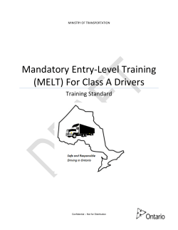 Mandatory Entry-Level Training (MELT)