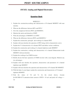 Analog and Digital Electronics