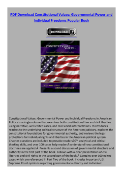 PDF Constitutional Values: Governmental