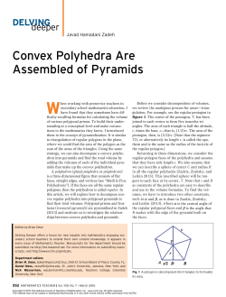 Delving Deeper Convex Polyhedra Are Assembled of Pyramids