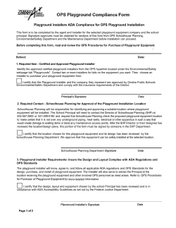 OPS Playground Compliance Form