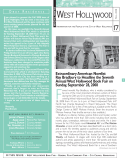 Extraordinary American Novelist Ray Bradbury to Headline the