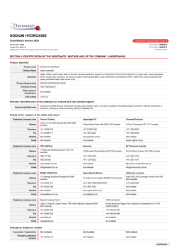 sodium hydroxide - National Measurement Institute