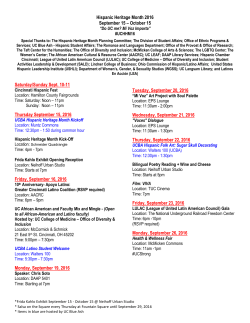 Hispanic Heritage Month 2016 September 15