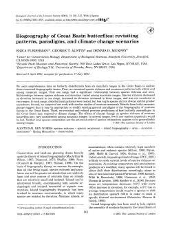 Biogeography of Great Basin butterflies: revisiting