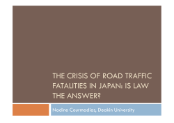 the crisis of road traffic fatalities in japan: is law the answer?