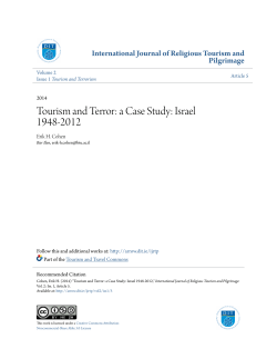 Tourism and Terror: a Case Study: Israel 1948-2012