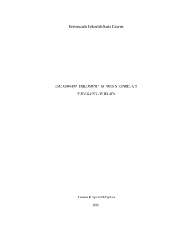 Emersonian philosophy in John Steinbeck`s The Grapes of Wrath