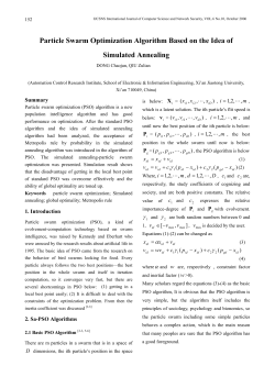 Particle Swarm Optimization Algorithm Based on the Idea of