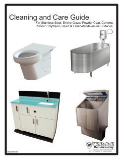 Cleaning and Care Guide - Whitehall Manufacturing