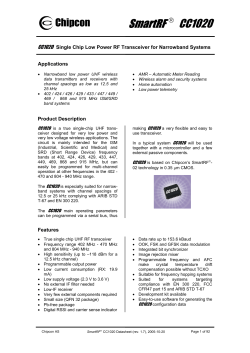 CC1020 Data Sheet