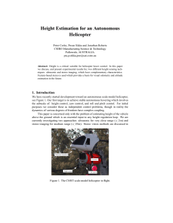 Height Estimation for an Autonomous Helicopter