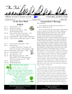 March 2015 - Tred Avon Yacht Club