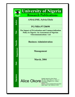 - University Of Nigeria Nsukka
