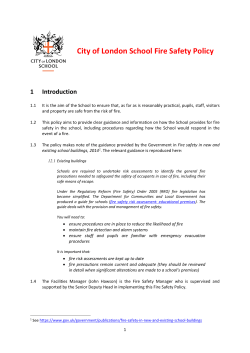 City of London School Fire Safety Policy