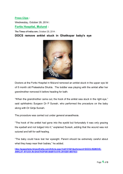 Fortis Hospital, Mulund : DOCS remove anklet stuck