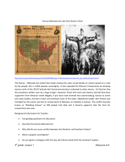 Kansas Nebraska Act and John Brown`s Raid The Kansas