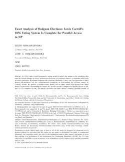 Exact Analysis of Dodgson Elections: Lewis Carroll`s 1876 Voting