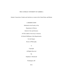 Atlantic Connections: Gender and Antislavery women in the United