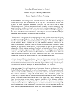Roman Religion: Identity and Empire