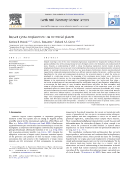 Impact ejecta emplacement on terrestrial planets