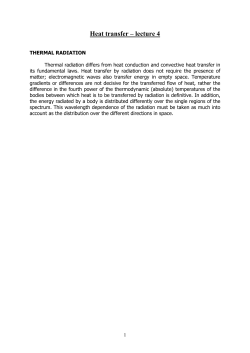 Heat transfer &ndash; lecture 4