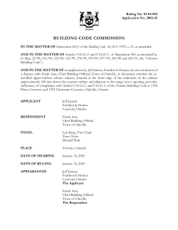 BUILDING CODE COMMISSION