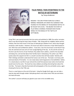 tillie pierce: teen eyewitness to the battle of gettsyburg