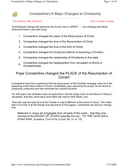 Constantine`s 6 Major Changes to Christianity