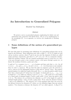 An Introduction to Generalized Polygons