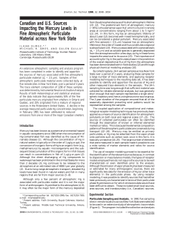 Canadian and U.S. Sources Impacting the Mercury Levels in Fine