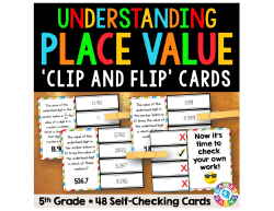 Understanding Place Value Clip Cards
