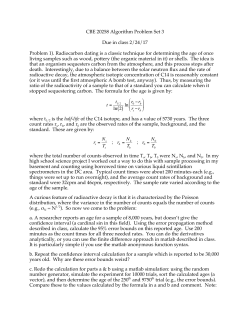 ! CBE 20258 Algorithm Problem Set 3 Due in class 2/24/17 Problem