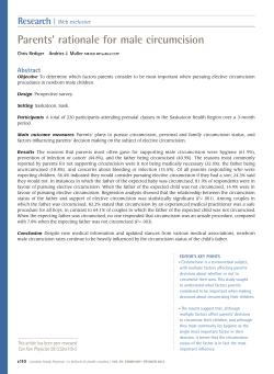 Parents` rationale for male circumcision