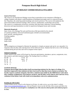 AP Bio - Pompano Beach High School