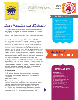 December 2015 - Capitol West Academy