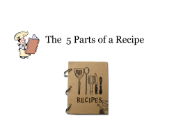 Parts of a Recipe
