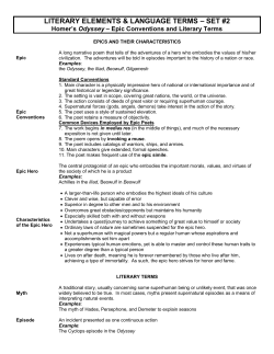 Odyssey Epic Characteristics and Literary Terms