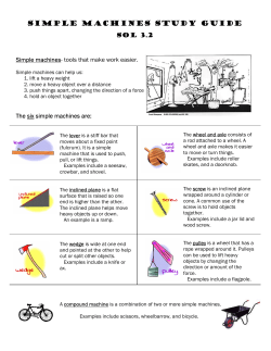 Simple Machines Study Guide