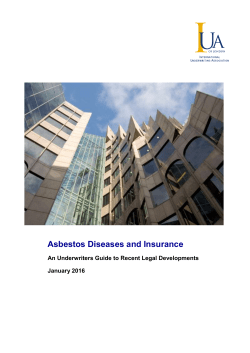 Asbestos Diseases and Insurance - International Underwriting