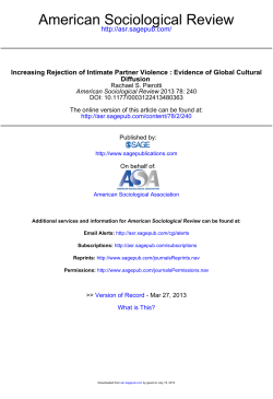 increasing rejection of intimate partner violence: evidence of global