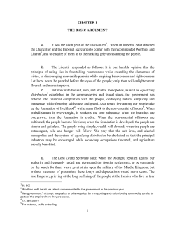 CHAPTER 1 THE BASIC ARGUMENT a. It was the sixth year of the