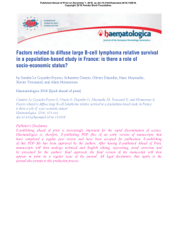 Factors related to diffuse large B-cell lymphoma