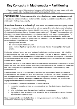 Key Concepts in Mathematics &ndash; Partitioning