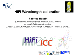 HIFI Frequency calibration