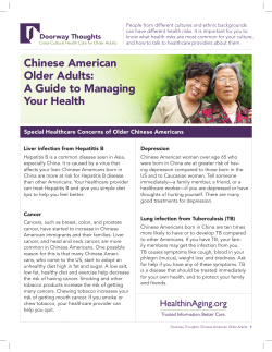 Chinese American Older Adults Guide to Managing Your